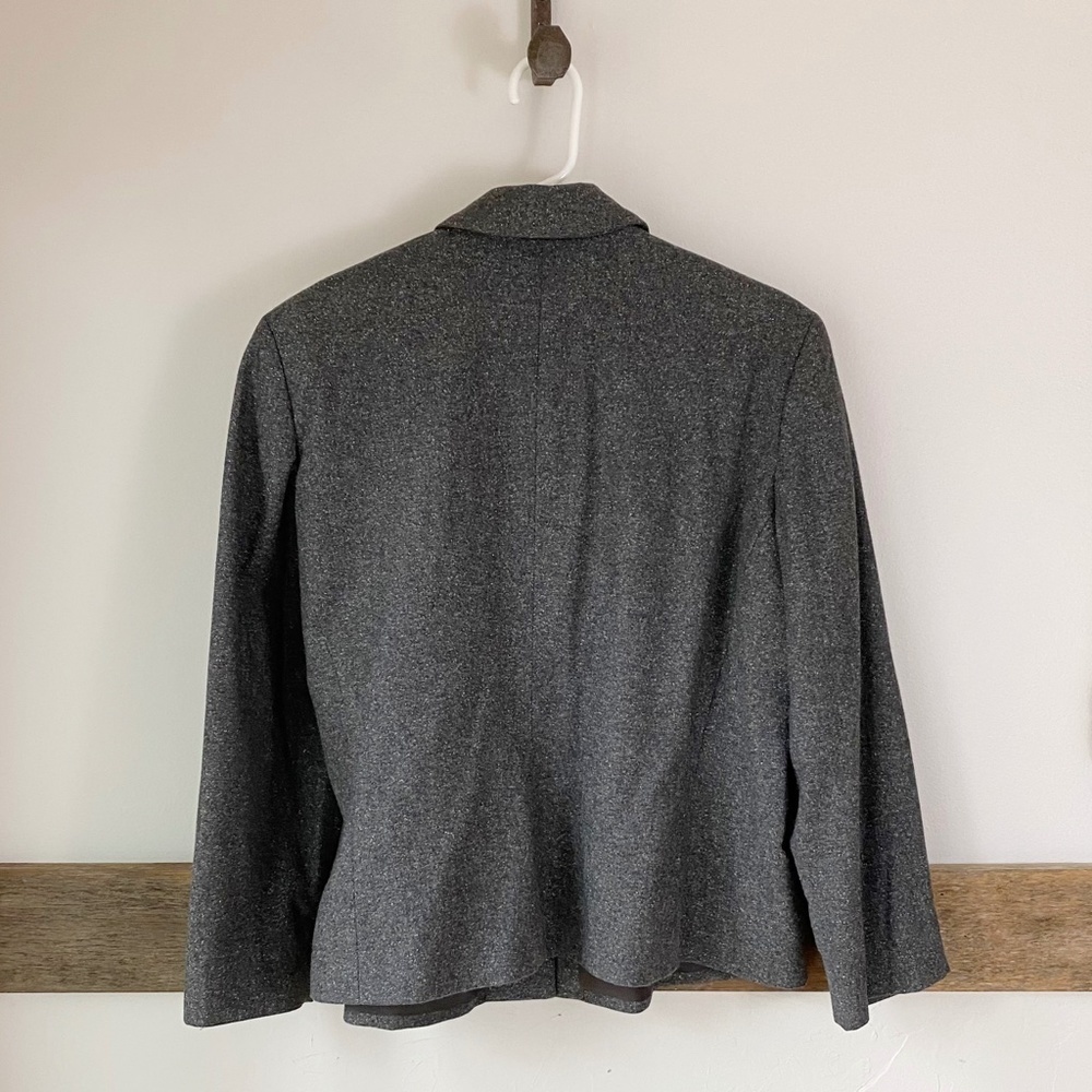 Austin Reed Wool Blazer Gray Lined 16WP Silk Angora - Picture 2 of 7